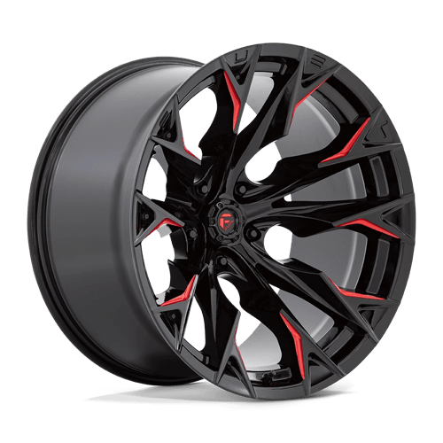 Fuel 1Pc D823 FLAME Gloss Black Milled W/ Candy Red | 22x12 | 5x5.0 | -44 | 71.5mm
