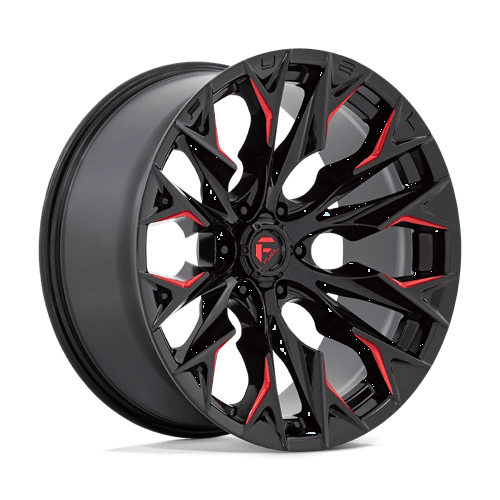 Fuel 1Pc D823 FLAME Gloss Black Milled W/ Candy Red | 22x10 | 6x135 | -18 | 87.1mm