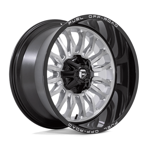 Fuel 1Pc D798 ARC Silver Brushed Face W/ Milled Black Lip | 22x12 | 8x6.5 | -44 | 125.1mm