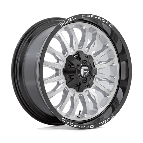 Fuel 1Pc D798 ARC Silver Brushed Face W/ Milled Black Lip | 22x10 | 8x6.5 | -18 | 125.1mm