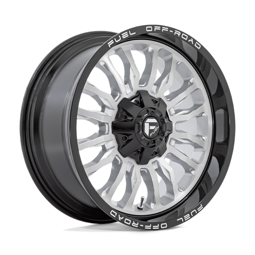Fuel 1Pc D798 ARC Silver Brushed Face W/ Milled Black Lip | 22x10 | 8x170 | -18 | 125.1mm