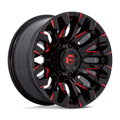 Fuel 1Pc D829 QUAKE Gloss Black Milled Red Tint | 18x9 | 8x6.5 | +1 | 125.1mm