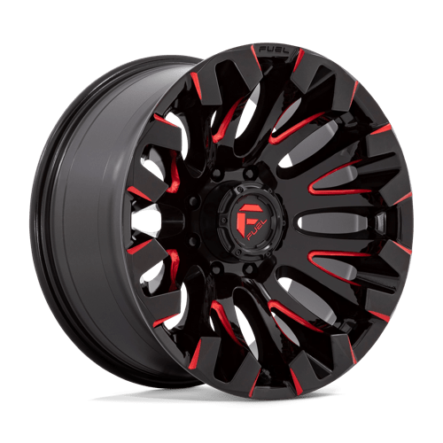Fuel 1Pc D829 QUAKE Gloss Black Milled Red Tint | 20x10 | 8x6.5 | -18 | 125.1mm