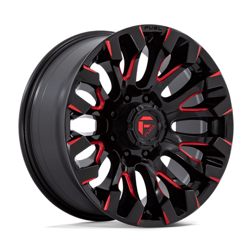 Fuel 1Pc D829 QUAKE Gloss Black Milled Red Tint | 20x9 | 8x6.5 | +1 | 125.1mm