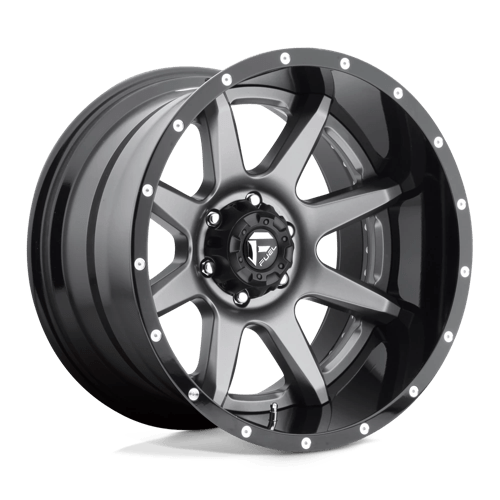 Fuel 2Pc D238 RAMPAGE Matte Gun Metal Black Lip | 22x12 | 6x5.5 | -44 | 108mm