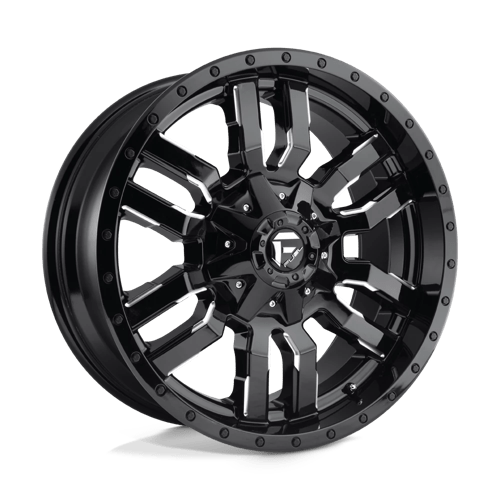 Fuel 1Pc D595 SLEDGE Gloss Black Milled | 22x12 | 8x180 | -44 | 124.2mm