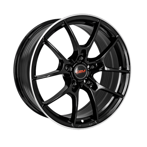 DIM Black Silver Lip 18x8 5x114.3