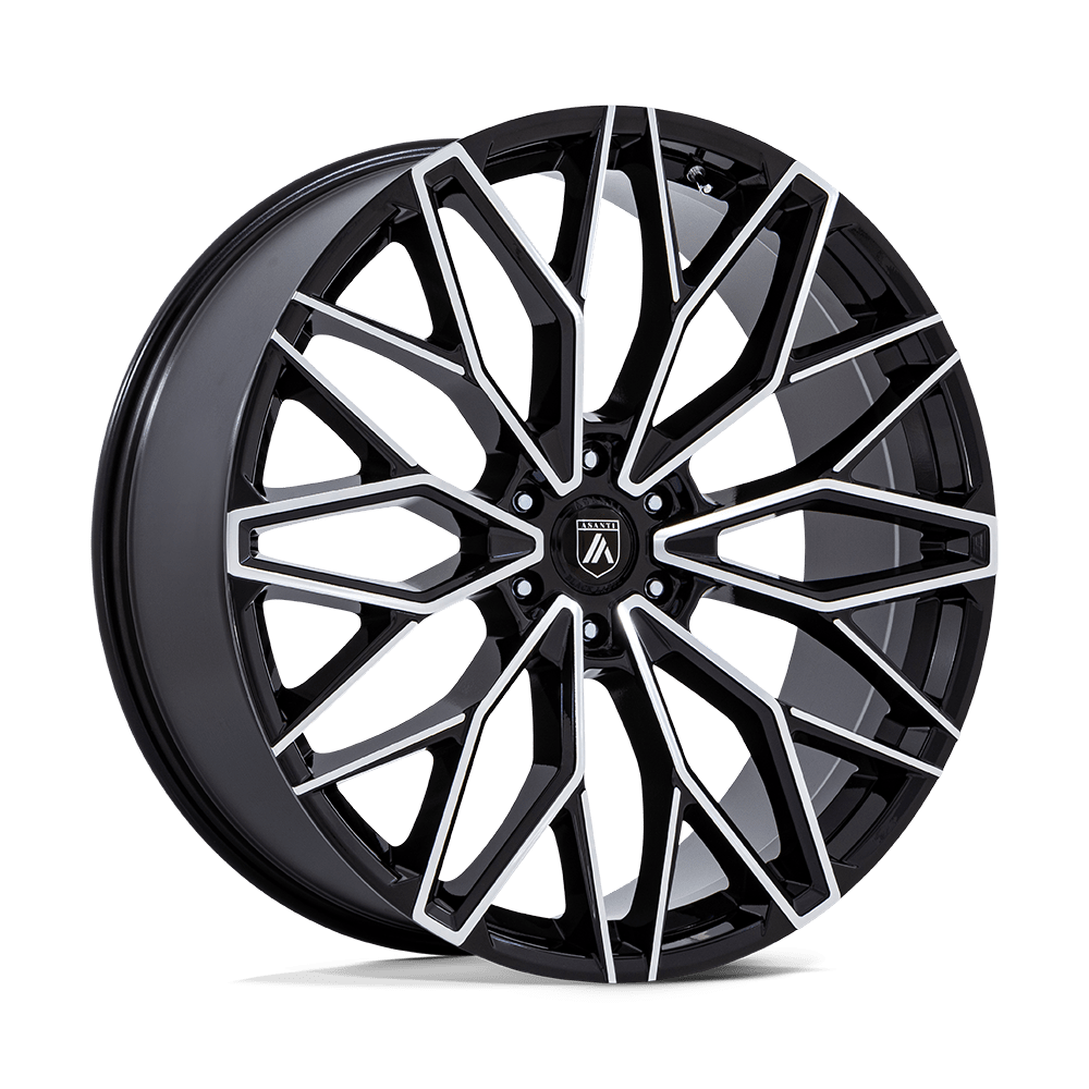 Asanti Black AB050 MOGUL 6 Gloss Black W/ Machined Face | 24x10 | 6x135 | +30 | 87.1mm
