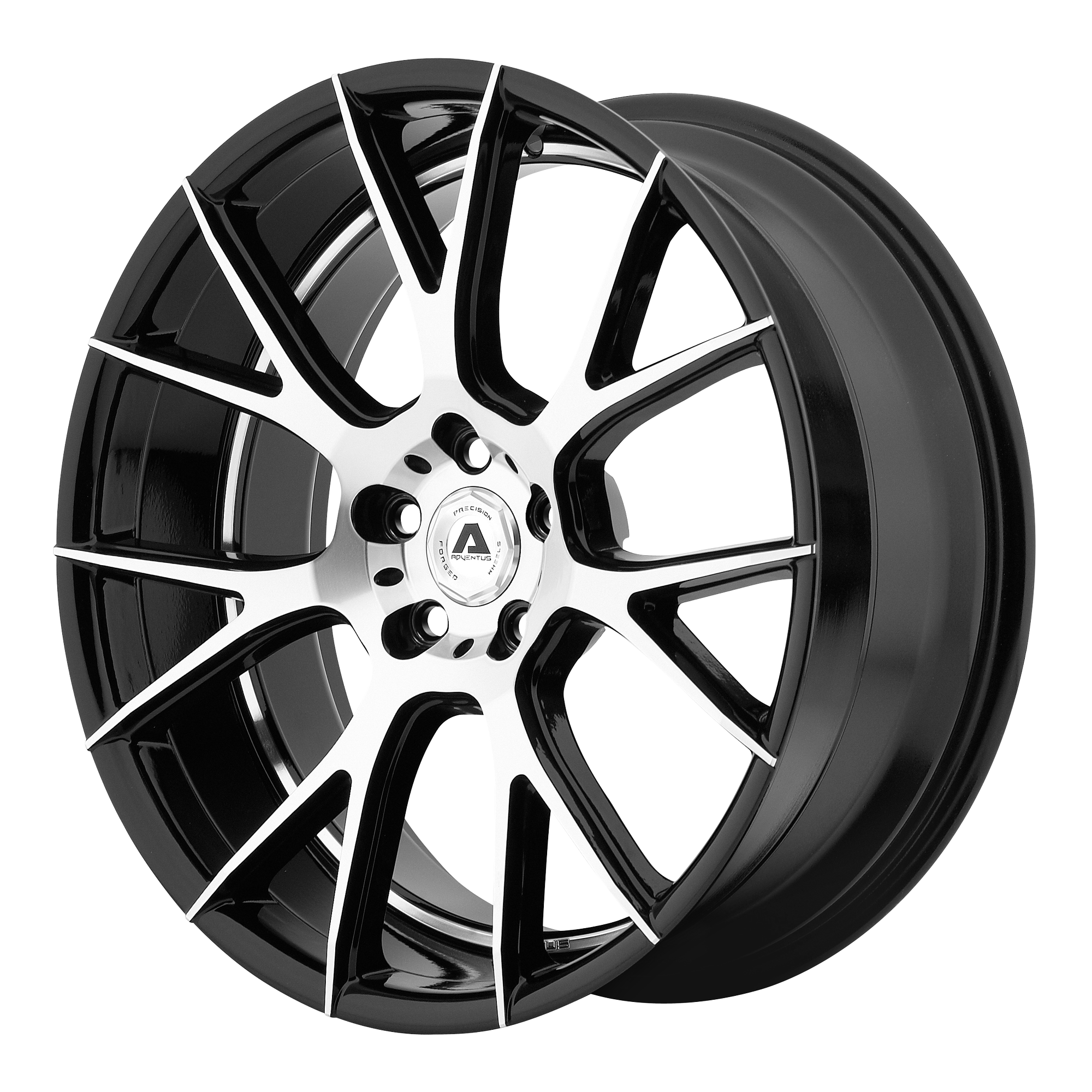 Adventus AVX-7 Gloss Black Machined | 22x9 | 5x115 | +15 | 74.1mm