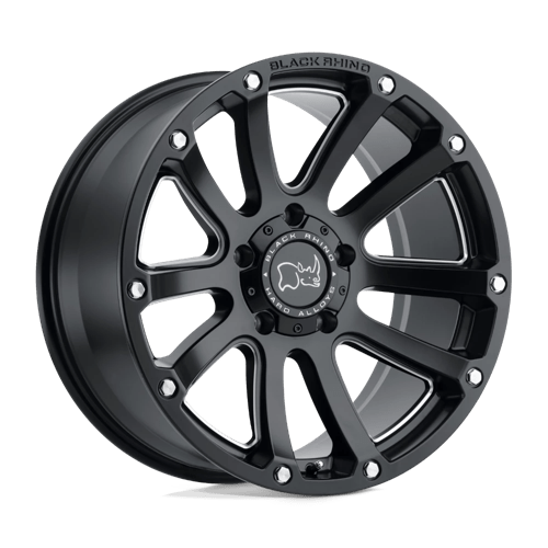 Black Rhino HIGHLAND Matte Black W/ Milled Spokes | 17x9.5 | 5x5.0 | -12 | 71.5mm