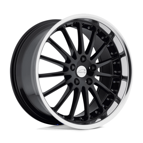 Coventry WHITLEY Gloss Black W/ Mirror Cut Lip | 20x8.5 | 5x4.75 | +20 | 73.8mm